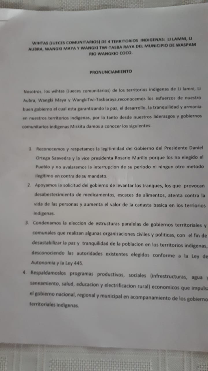 pronunciamiento